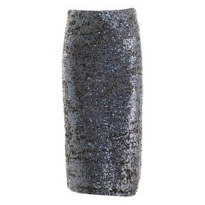 Parosh Pencil Midi Skirt With All-Over Sequin Embroidery - NWT